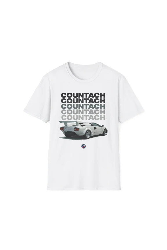 Reprint Rare Countach Shirt – Retro Supercar Graphic Tee