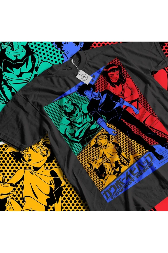 Reprint Rare Cowboy Bebop Spike T-Shirt Spiegel Anime Manga mom gift Funny shirt All Size