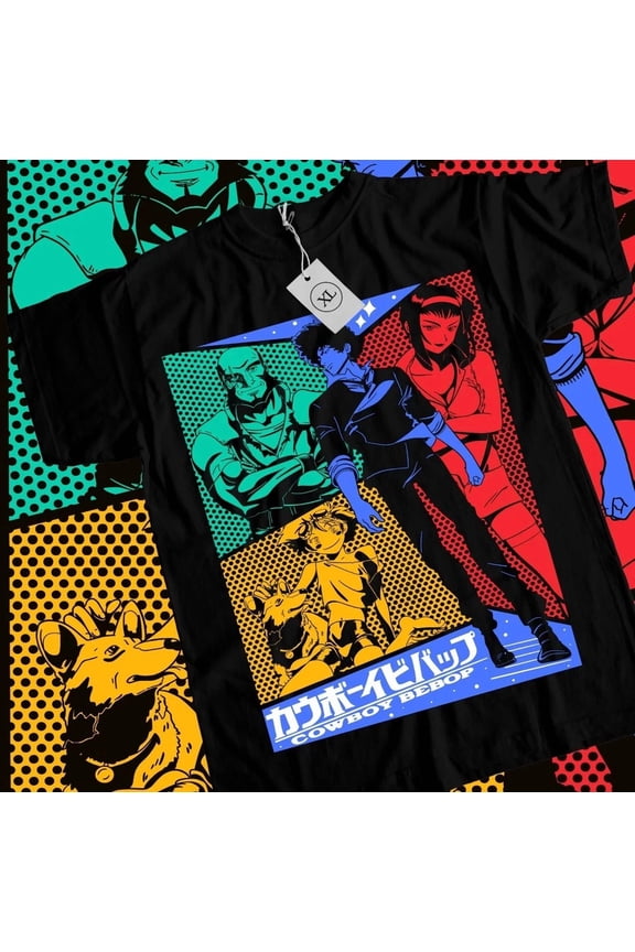 Reprint Rare Cowboy Bebop T-Shirt Spiegel Anime Manga Mom Gift Funny Shirt Black