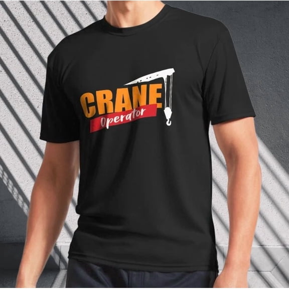 Reprint Rare Crane operator construction workers Logo Men's T-Shirt Funny Size S to 5XL