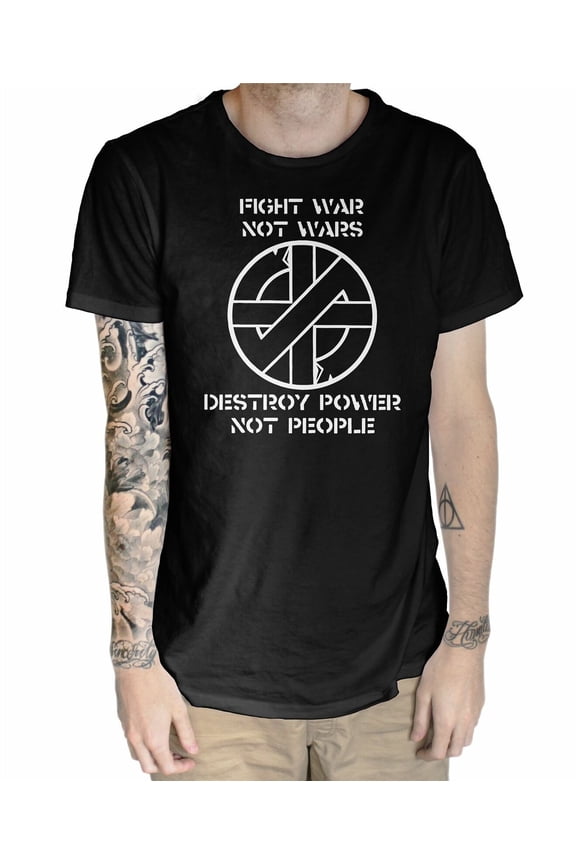 Reprint Rare Crass Fight War Not War T Shirt - Punk Hardcore Anarchist Anarchy Symbol