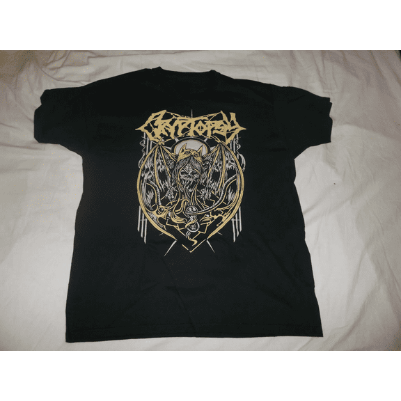 Reprint Rare Cryptopsy Band Gift For Fans Black T-Shirt Cotton All Size 7D1659