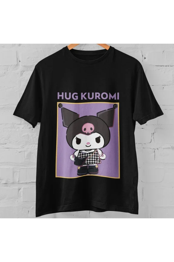 Reprint Rare Cute Kuromi Purple Tee Sanrio Anime Graphic Kawaii Japanese Style Unisex T Shirt