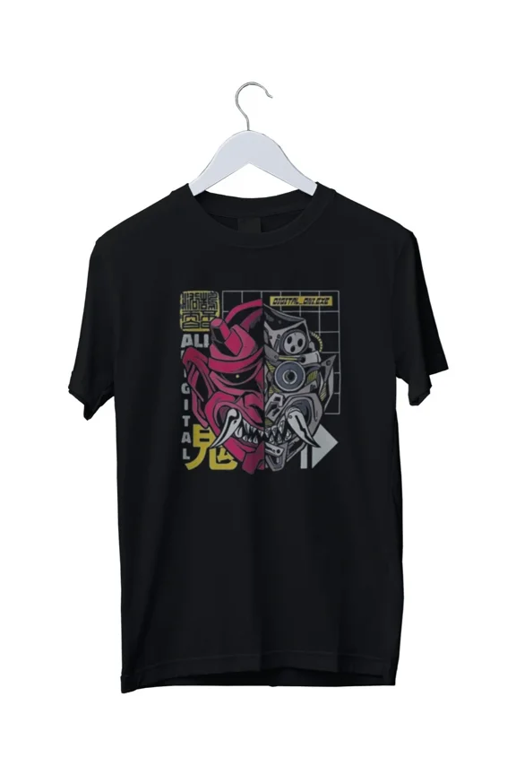 Reprint Rare Cyber Oni Demon Graphic T-Shirt Mens Unisex S M L XL 2 3 4 XL