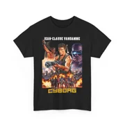 Reprint Rare Cyborg Jean Claude Van Damme Movie T Shirt Unisex Heavy Cotton Tee