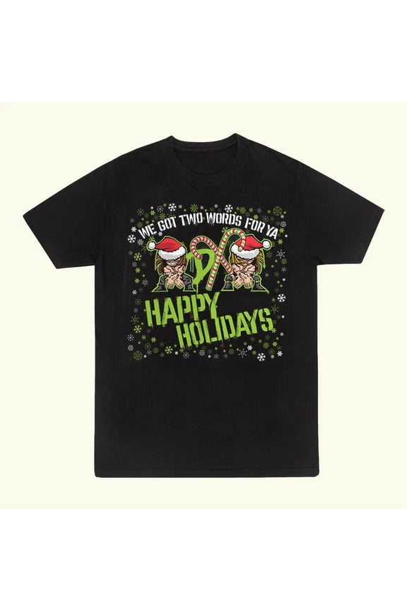 Reprint Rare D-Generation X Happy Holiday Christmas T-Shirt Cotton Tee For Men S-4Xl LI1323