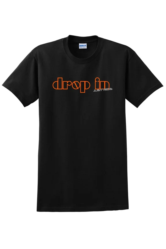 Reprint Rare DROP IN JUST RIDE T SHIRT SKATE SURF SNOWBOARD SKI SLED BMX VERT