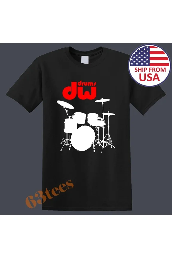 Reprint Rare DW Drums Men's Black Size S to 5XL