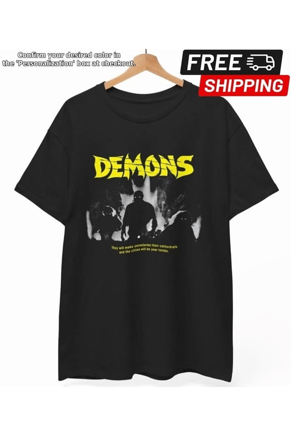 Reprint Rare Demons 1985 T-Shirt, 80s Horror Shirt, Dario Argento, Lamberto Bava, Unisex tee
