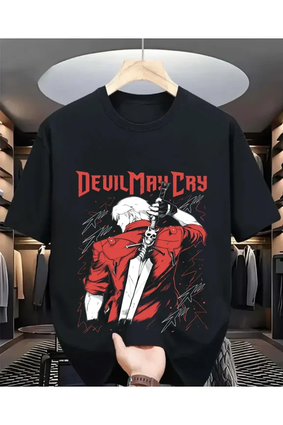 Reprint Rare Devil May Cry Dante T-Shirt Unisex Shirt All Size gift for kids,cartoon clothes