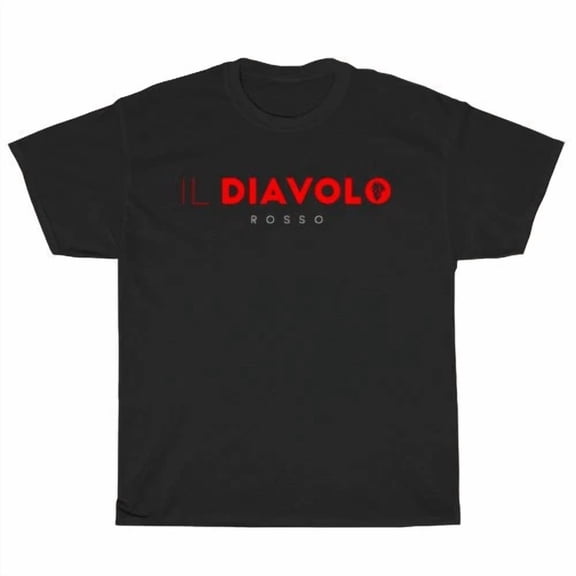 Reprint Rare Diavolo Rosso, AC Milan Logo American Men's T-Shirt Funny Size S to 5XL