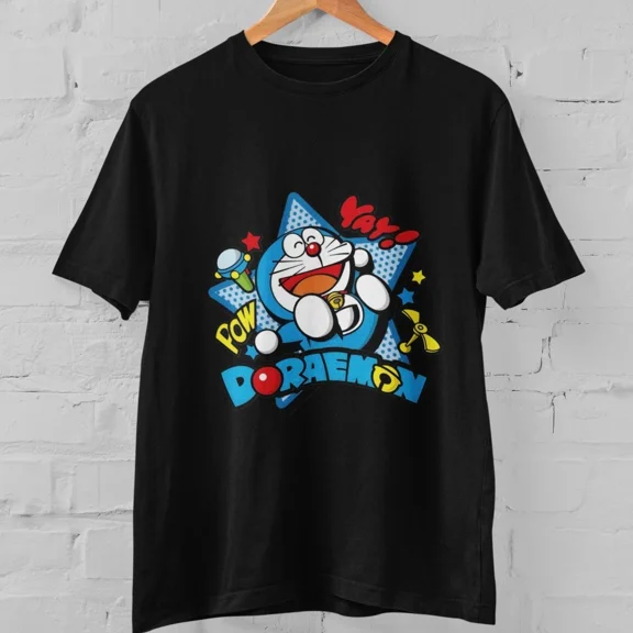 Reprint Rare Doraemon Anime Cartoon Tee Cute Pop Art Graphic Japanese Style Unisex T Shirt