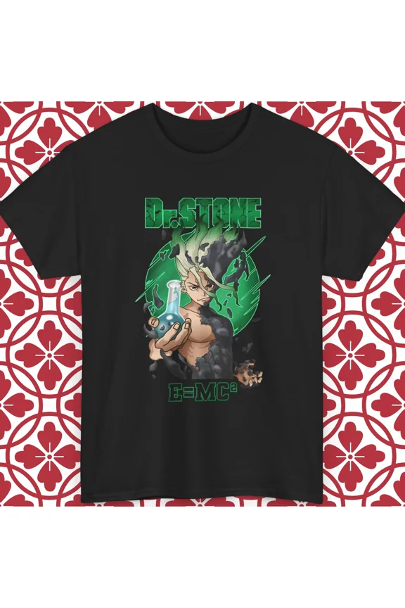 Reprint Rare Dr. Stone Anime T-Shirt Senku Ishigami e=mc2 Graphic Tee Unisex S-5XL