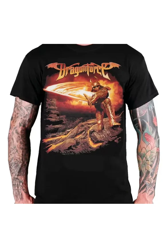 Reprint Rare DragonForce album T-shirt black Cotton Unisex All Sizes S-5XL