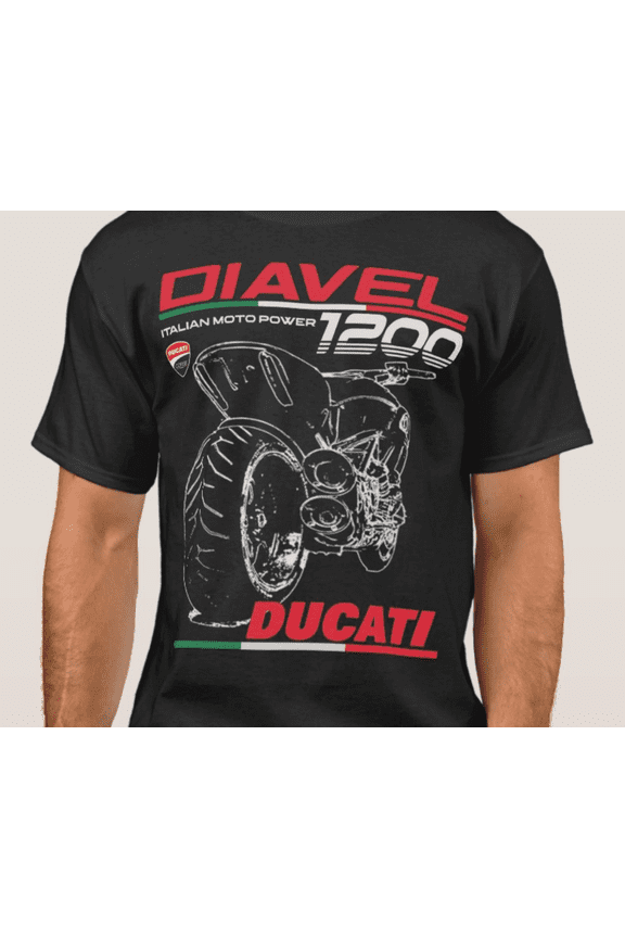 Reprint Rare Ducati Diavel 1200 T Shirt-Motorcycle Tee Shirt for Riders
