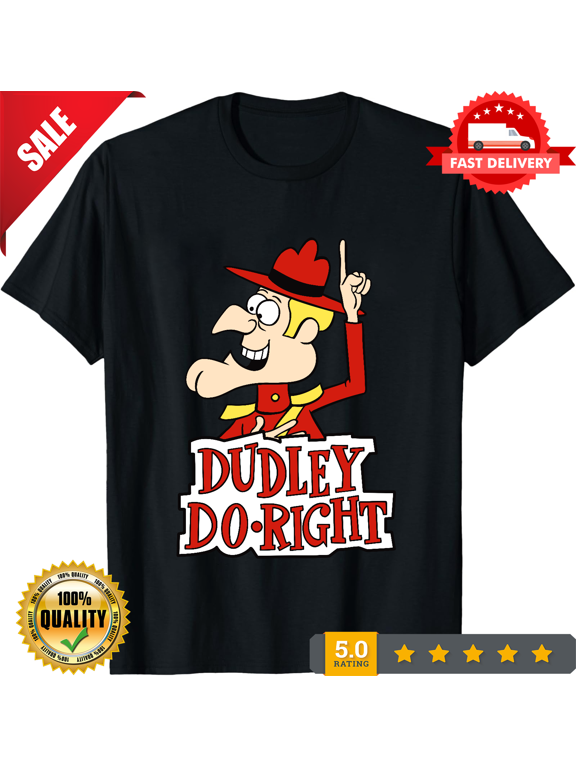 Reprint Rare Dudley Do Right Men's Black T-Shirt Size S-5XL, NEW INSTOCK-TH76332