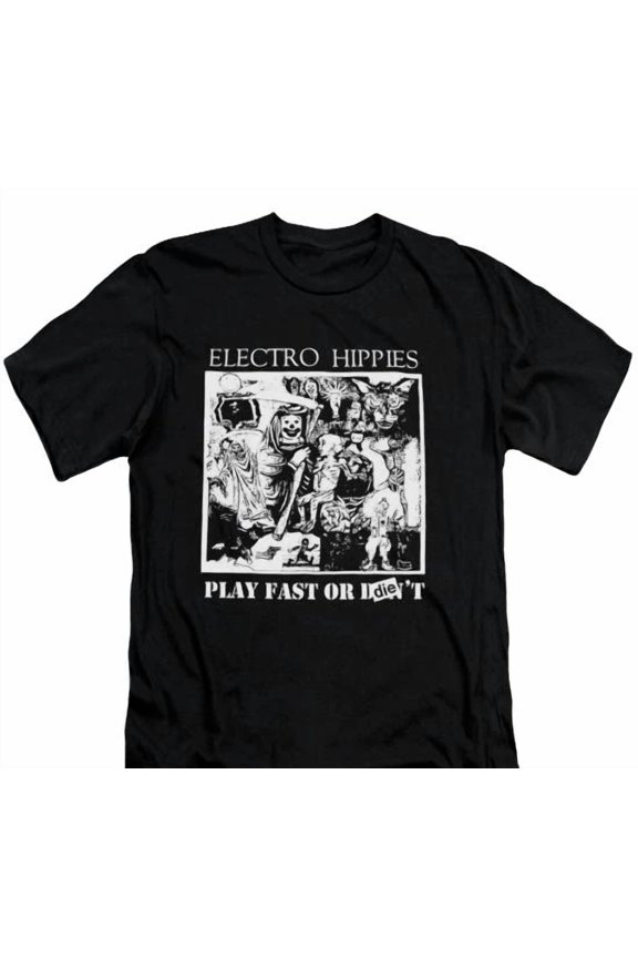 Reprint Rare Electro Hippies Shirt Gothic Deathrock Goth Post Punk Music Unisex Tee