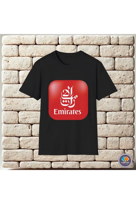 Reprint Rare Emirates Script Logo Unisex T-Shirt