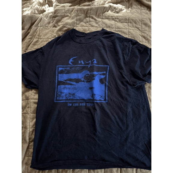 Reprint Rare Enya Sail Away Black T-Shirt Cotton Full Size Unisex S-5XL