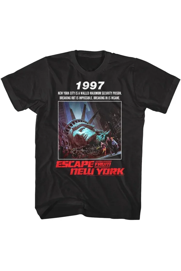 Reprint Rare Escape From New York Maximum Security Prison Men's T Shirt