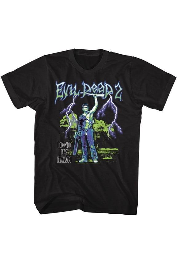Reprint Rare Evil Dead Lightning Black T-Shirt