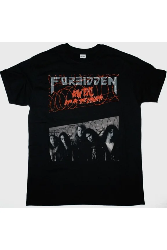 Reprint Rare FORBIDDEN RAW EVIL NEW BLACK T-SHIRT