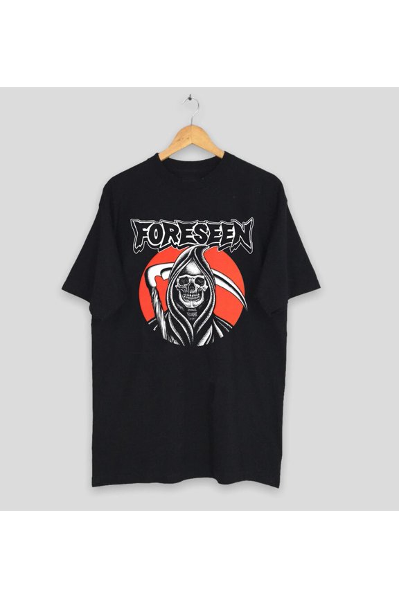 Reprint Rare FORESEEN Band Logo Classic Short Sleeve Black All Size t-Shirt