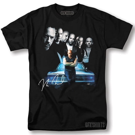 Reprint Rare Fast and Furious Shirt Vin Diesel Movie Poster Vntg Graphic Design T-Shirt