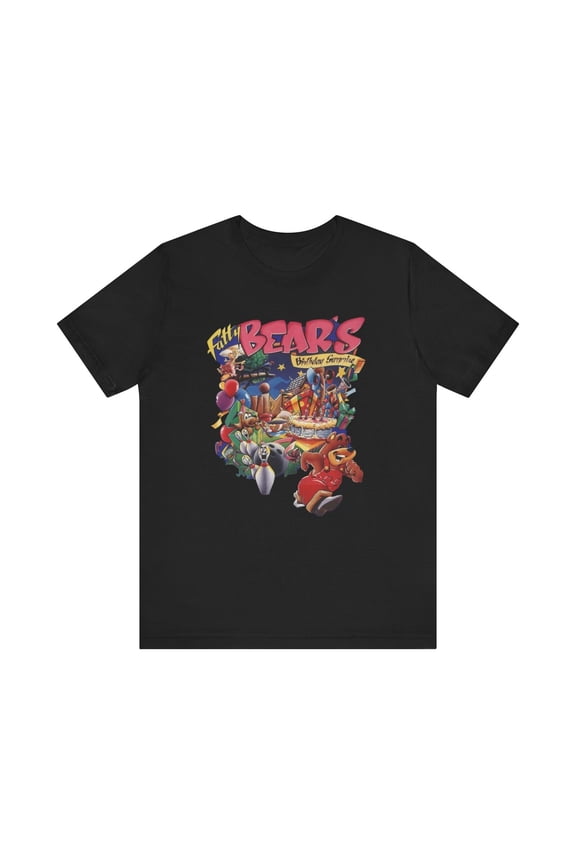 Reprint Rare Fatty Bears Birthday Suprise 90s PC Cover Art Unisex Jersey Short Sleeve Tee