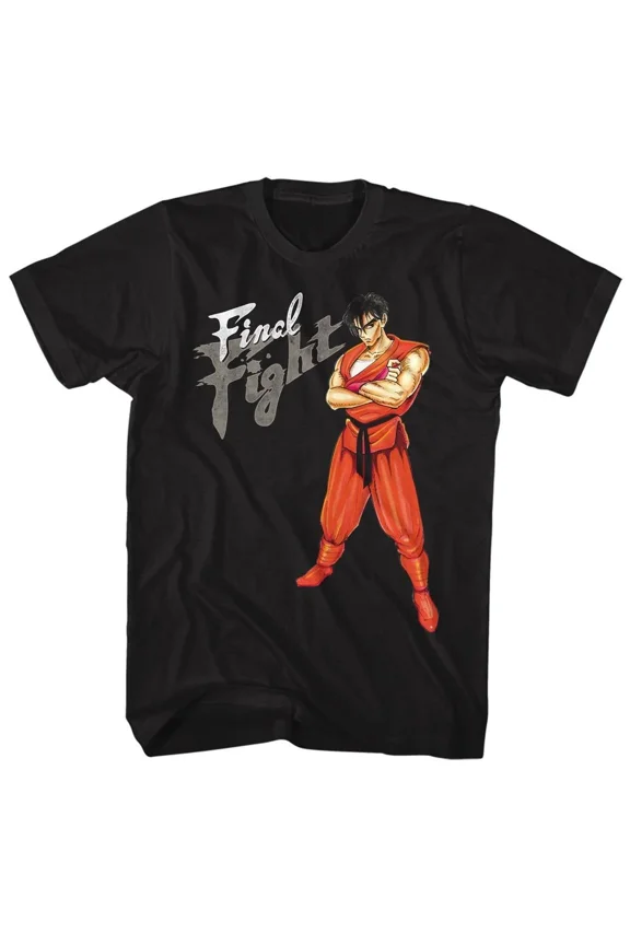 Reprint Rare Final Fight Guy Black Gaming Shirt