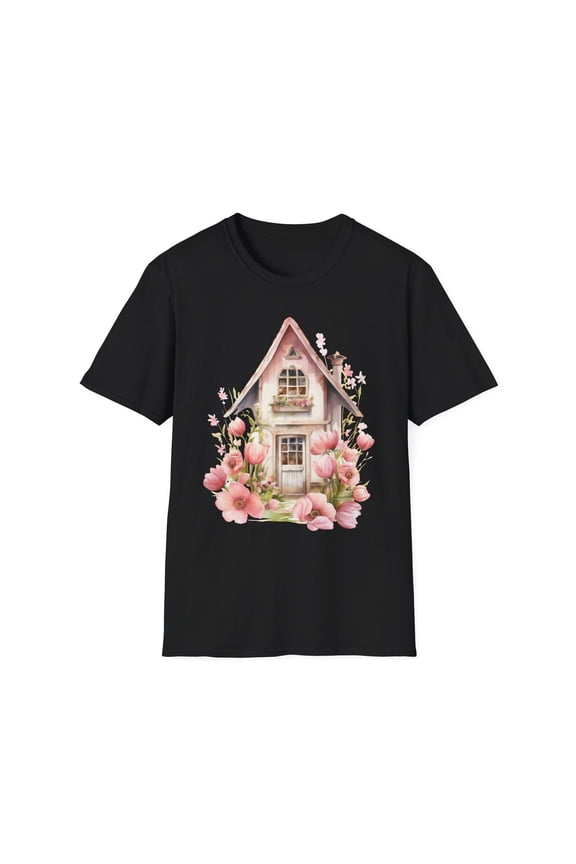 Reprint Rare Floral Cottage T-Shirt, Cute Cottagecore Tee, Nature Lover Gift, Spring Apparel,