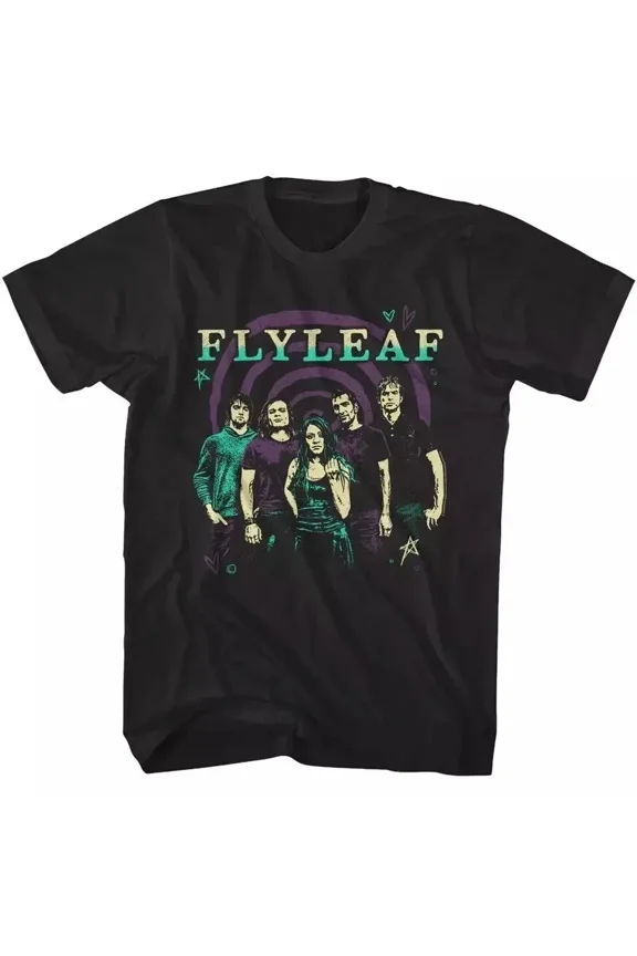 Reprint Rare Flyleaf Flame Band Member T Shirt Adult All Size Black BL944