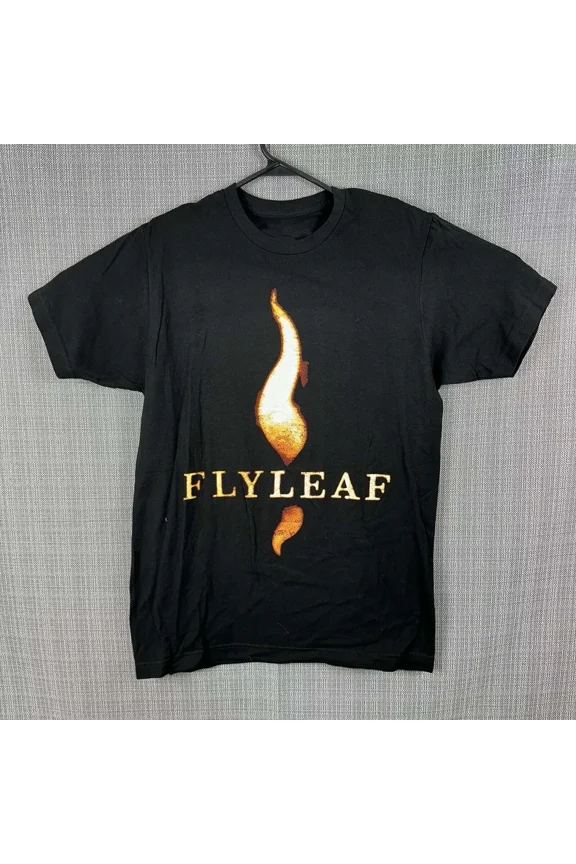 Reprint Rare Flyleaf Flame Band T Shirt Adult All Size Black Graphic Rock BL945