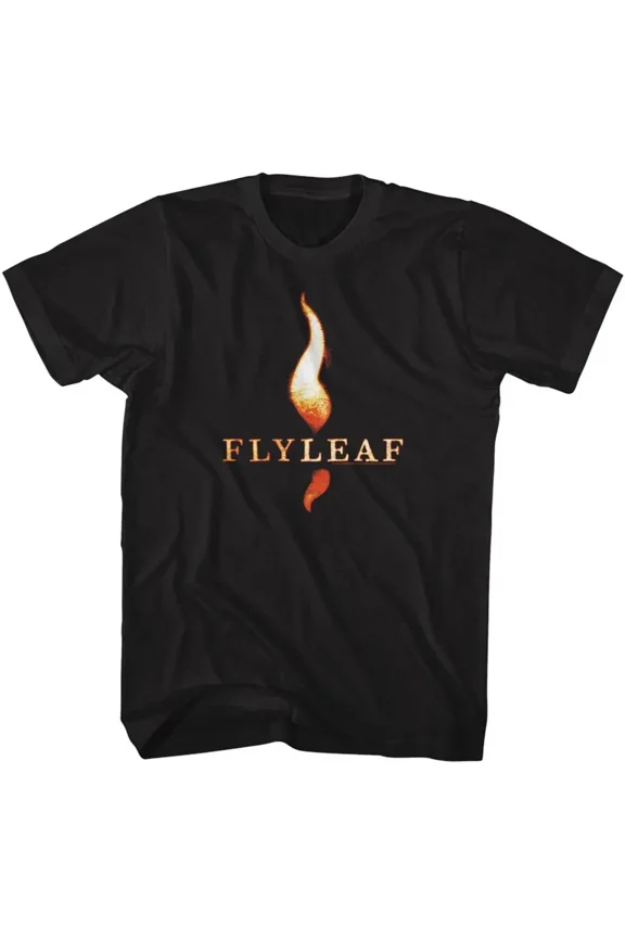 Reprint Rare Flyleaf Flame Logo Band Short Sleeve Black Size S to 5XL Shirt OB901