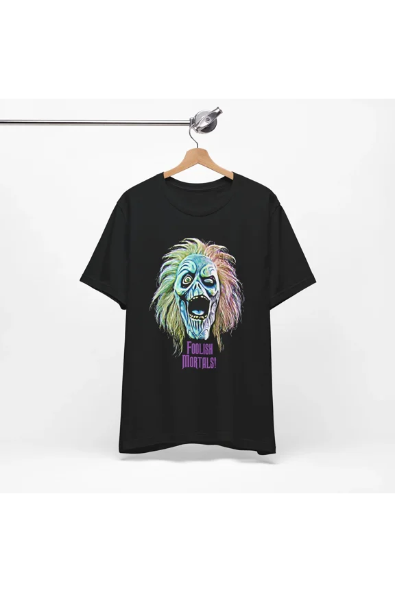 Reprint Rare Foolish Mortals! T-Shirt Haunted Mansion Inspired Pop-up Ghost Ghoul Halloween