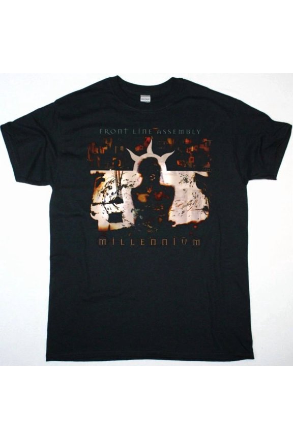 Reprint Rare Front Line Assembly Millennium New Black T-Shirt S-5XL