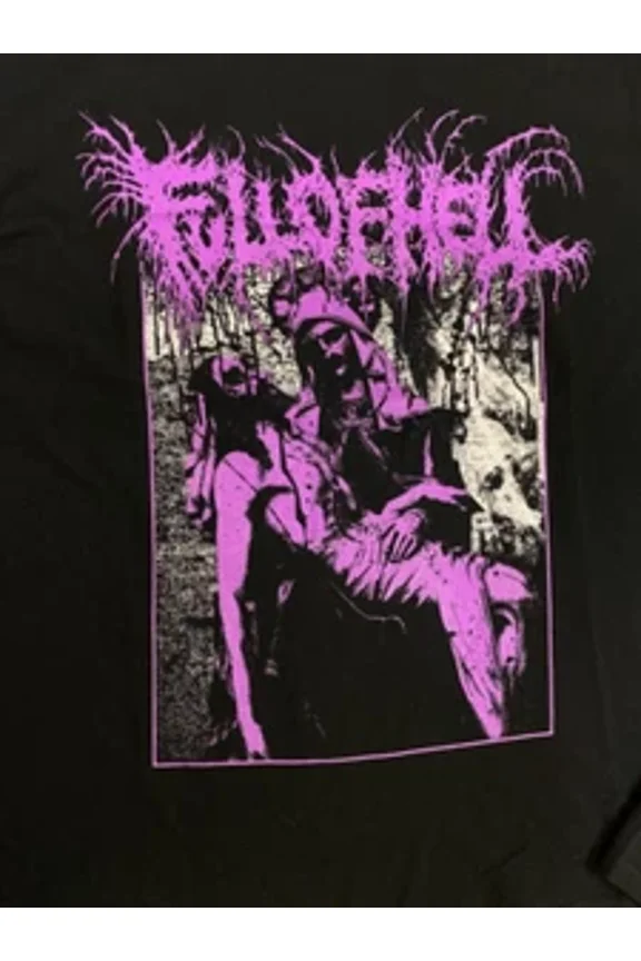 Reprint Rare Full of Hell Band Black T-Shirt Cotton Unisex Short Sleeve