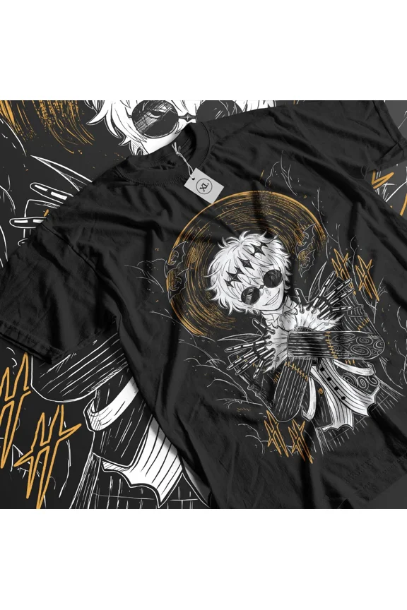 Reprint Rare Funny Graphic T-Shirts Halloween Japanese mobile game Shirt Gift Horror Anime