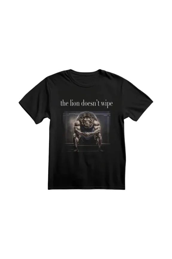 Reprint Rare Funny Lion Meme Shirt Bold Quote Graphic Tee