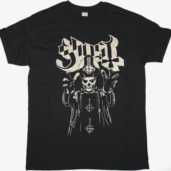 Reprint Rare GHOST PAPA NEW BLACK T-SHIRT