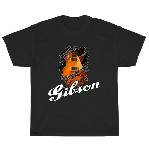Reprint Rare GIBSON GUITAR SINCE 1894 Edition Logo American Men's T-Shirt Funny Size S to 5XL