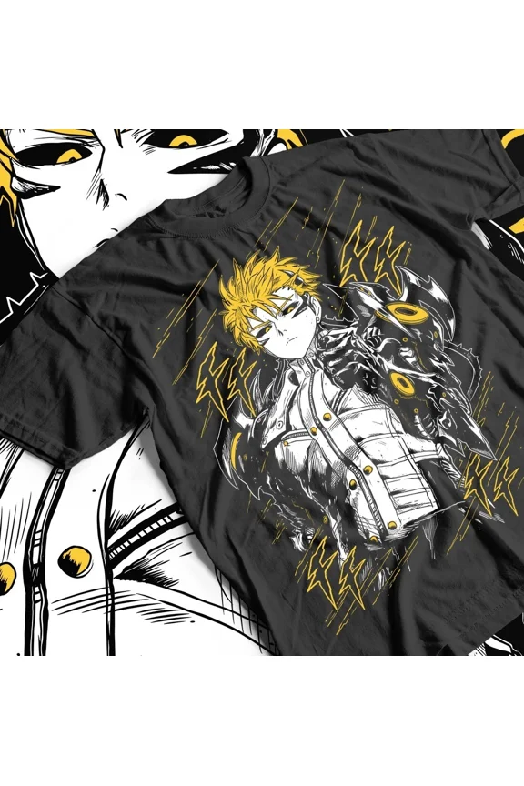 Reprint Rare Genos T-Shirt, Anime Manga Villain Graphic Tee, Unisex Gift Shirt, One Punch-Man