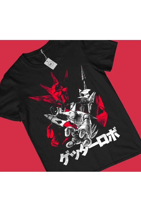 Reprint Rare Getta Robo T-shirt getter dragon, getter robo 70s, anime super robot