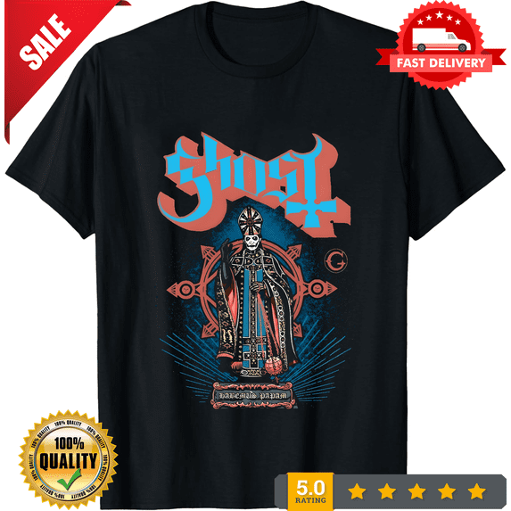 Reprint Rare Ghost Habemus Papam Black T-Shirt NEW OFFICIAL, NEW TRENDING ITEM-TH83158