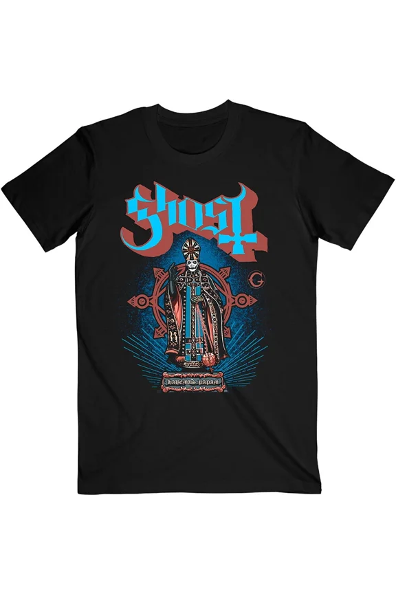 Reprint Rare Ghost Habemus Papam Black T-Shirt NEW OFFICIAL