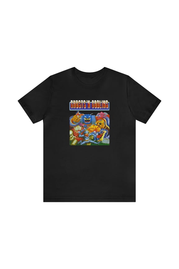 Reprint Rare Ghosts 'N Goblins NES Retro Style Pixel Art Unisex Short Sleeve Tee T-Shirt