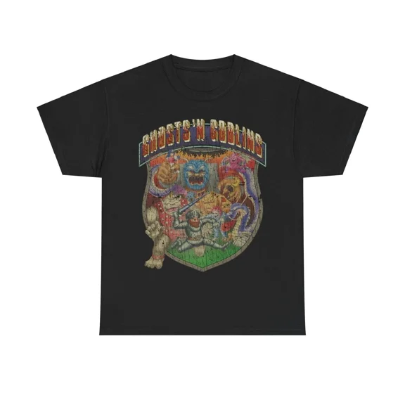Reprint Rare Ghosts n Goblins 1985 Video Game Nostalgic T-shirt