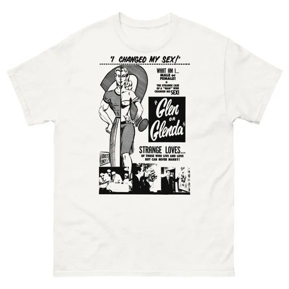 Reprint Rare Glen or Glenda cult film fan art t-shirt