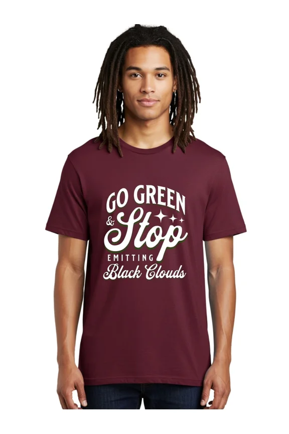Reprint Rare Go-Green-Stop Mens Graphic Tee,100% Cotton,Casual Summer Wear