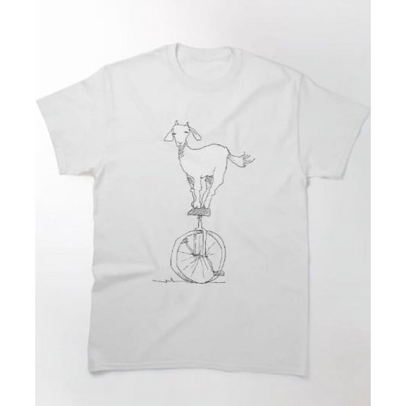 Reprint Rare Goat on a unicycle Classic T-Shirt
